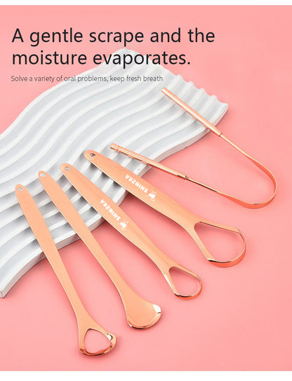 Shinzra rose gold tongue scraper