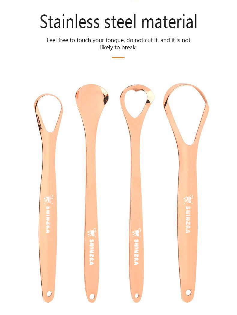 Shinzra rose gold tongue scraper