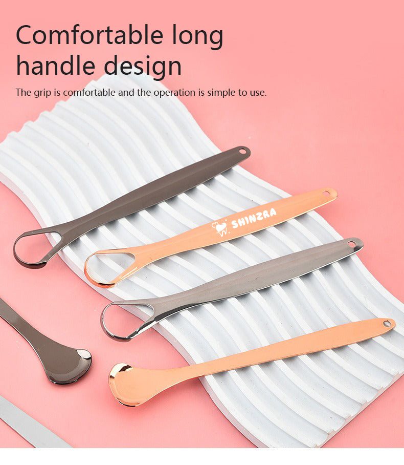 Shinzra rose gold tongue scraper
