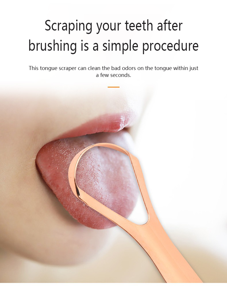 Shinzra rose gold tongue scraper