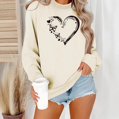 Love butterfly printed hoodie