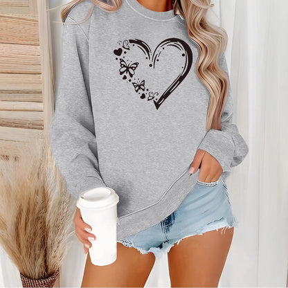 Love butterfly printed hoodie