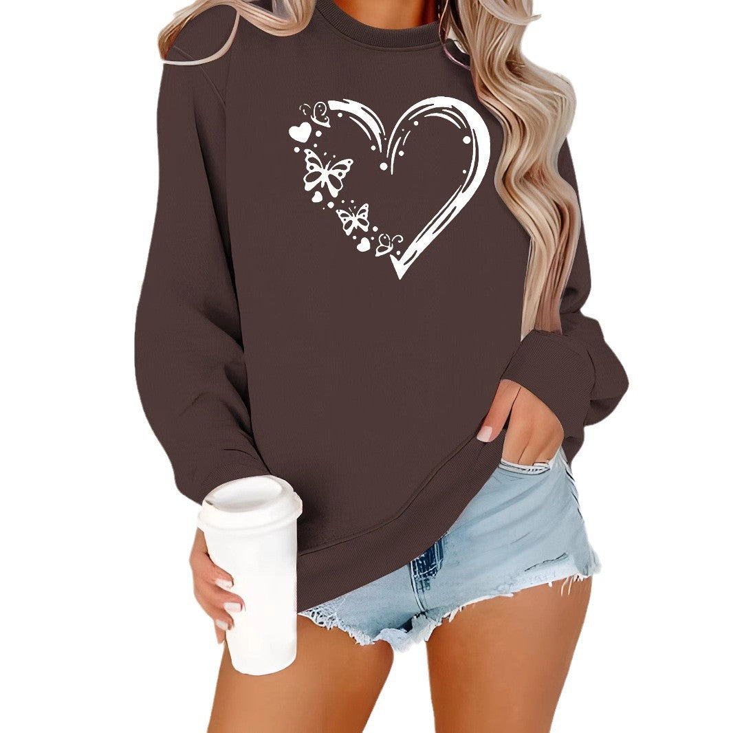 Love butterfly printed hoodie