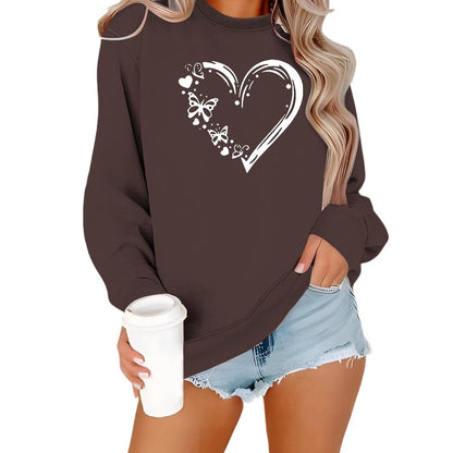Love butterfly printed hoodie
