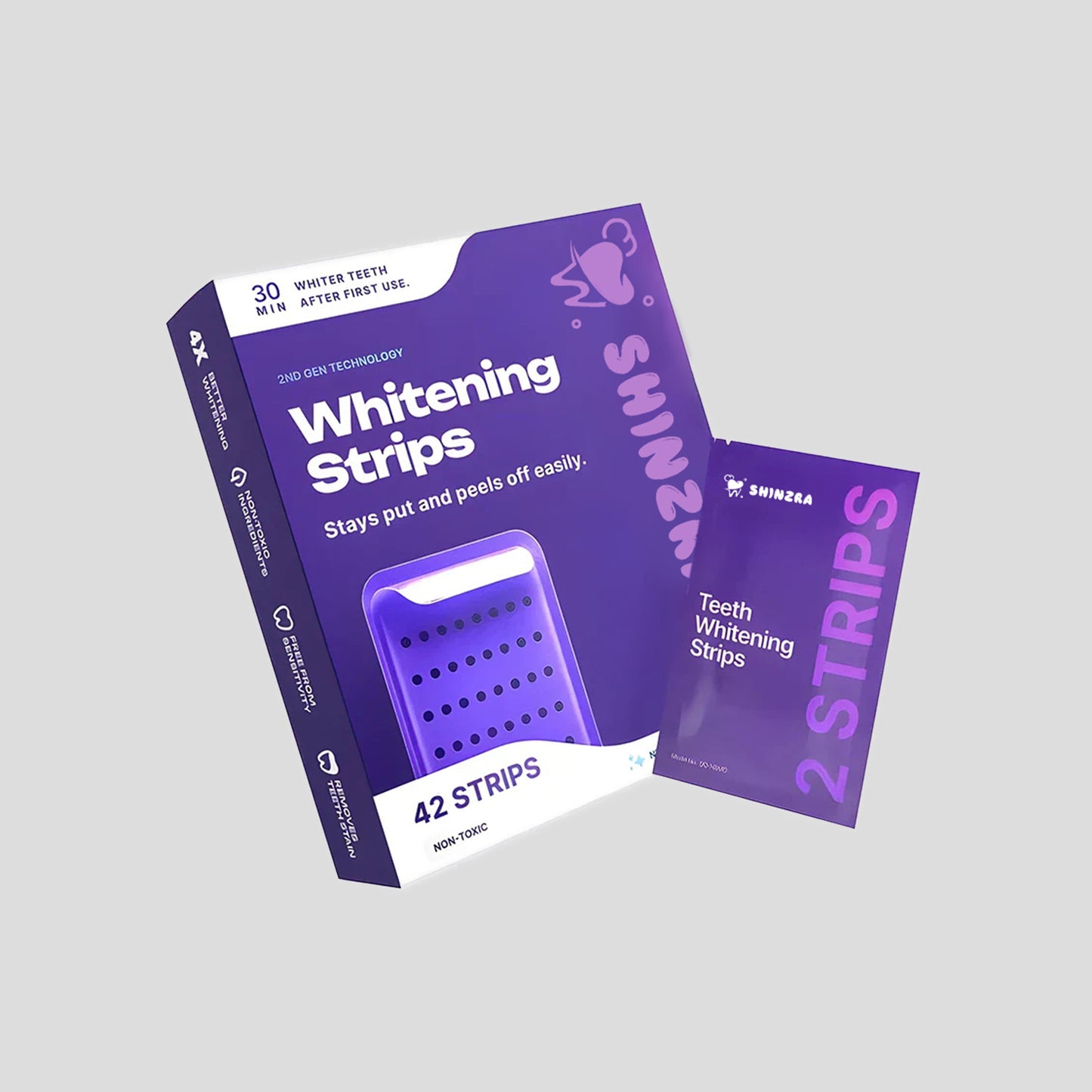 Shinzra Purple  Teeth Whitening Strips
