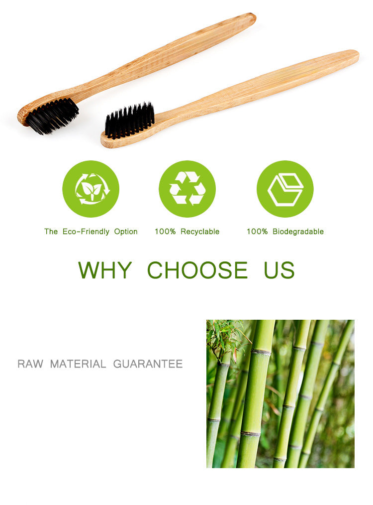Shinzra environmental-friendly recycled bamboo charcoal toothbrush