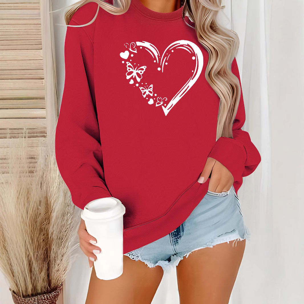 Love butterfly printed hoodie
