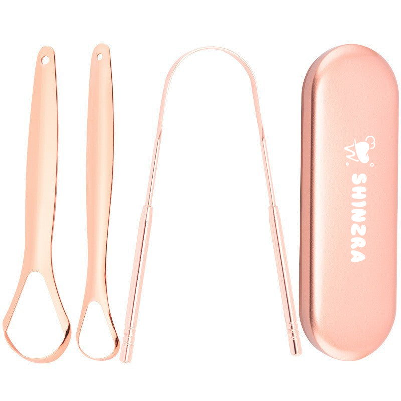 Shinzra rose gold tongue scraper