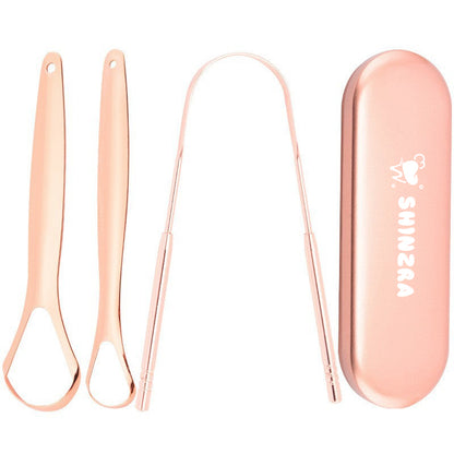 Shinzra rose gold tongue scraper